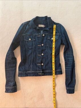 Dark Indigo Women's Denim Jacket - Classic Button-Front